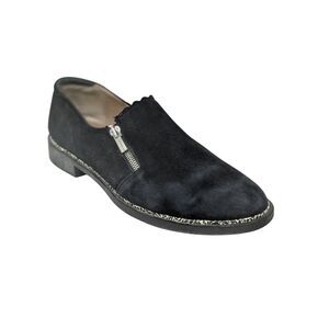 Beautifeel Issey Black Leather Side Zip Casual Loafers Shoes Womens 9